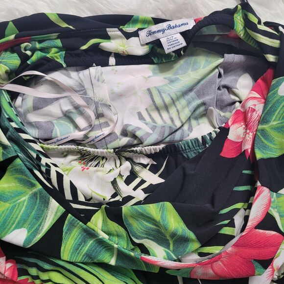Tommy Bahama Maxi Dress Womens Small Black Tropical Sleeveless Grande Grove - Picture 7 of 7